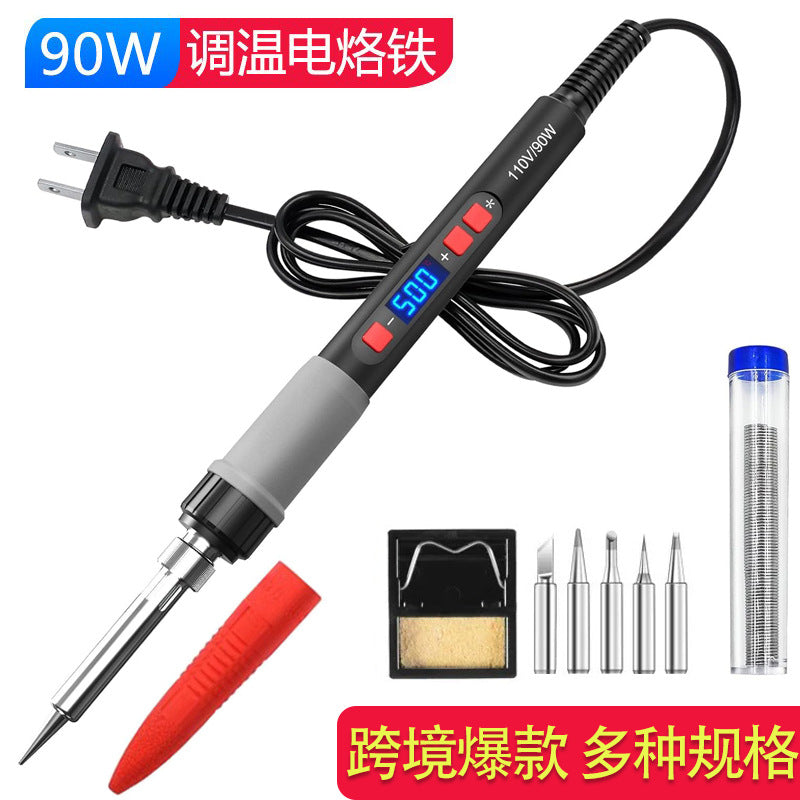 90W electric soldering iron household small repair welding solder gun chrome iron professional grade electric soldering pen soldering lorie artifact