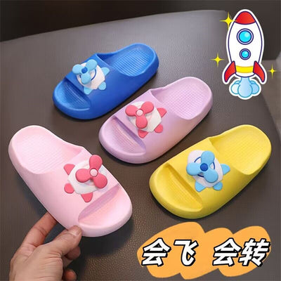 2024 kids' slippers - summer home, girls' cartoon indoor/outdoor, bathroom baby slippers, ages 3-9, cute sandals