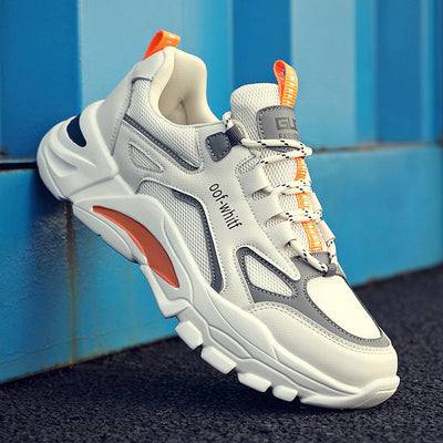 2025 new spring men's fashion sneakers: breathable mesh, athletic, casual, running, dad shoes, trendy, versatile, and instagram-worthy