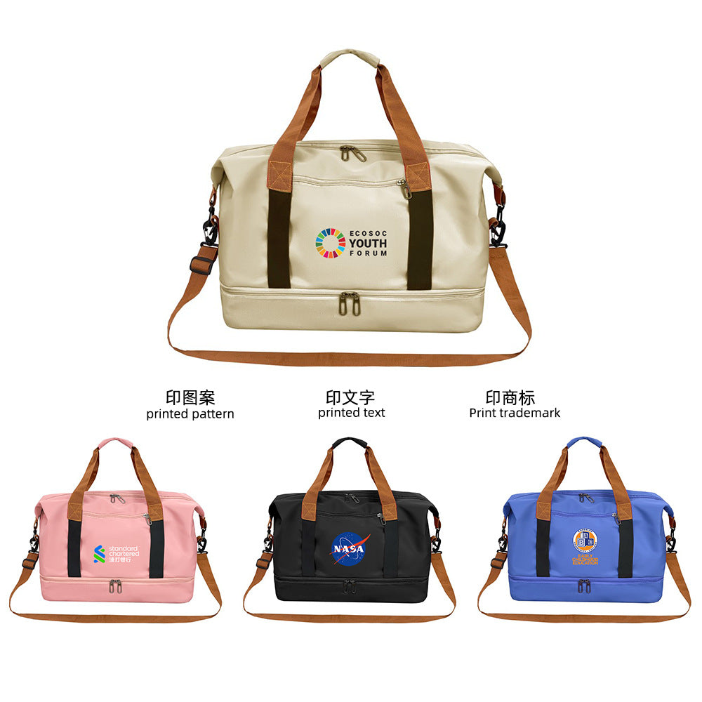 New large-capacity handbag travel bag independent storage warehouse dry and wet separation sports fitness bag custom logo