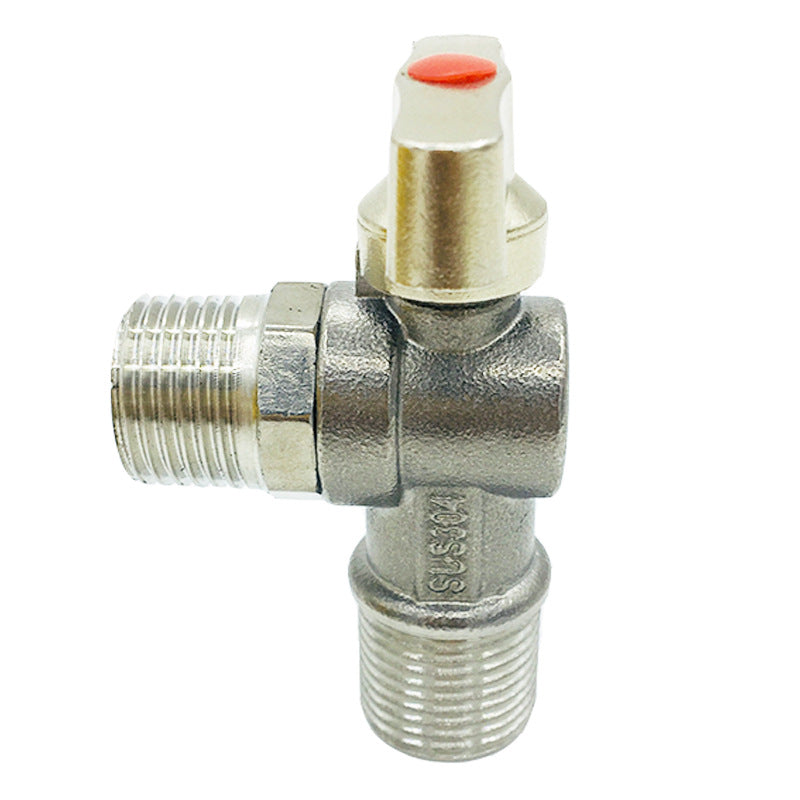 Angle valve 304 stainless steel large flow wholesale thickened explosion-proof one in two out water stop valve ball core 4 points triangle valve