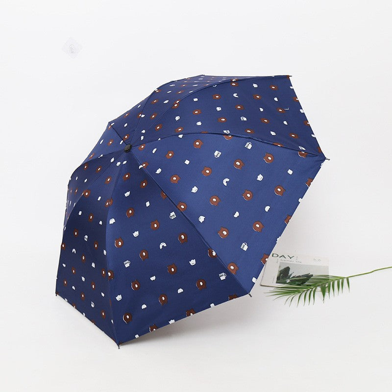 Umbrella Automatic bear umbrella Wholesale wholesale Automatic umbrella Folding children's umbrella Cartoon sun umbrella dual-purpose