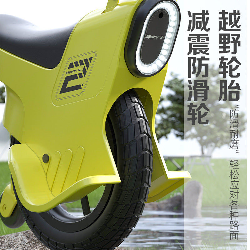 Parent-child unicycle outdoor baby walking artifact light cart trolley toy cart children's cart portable three-wheeled off-road