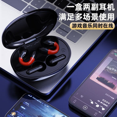 Wireless bluetooth headphones bone conduction long battery life sports clip-on universal good sound quality colorful life waterproof public model
