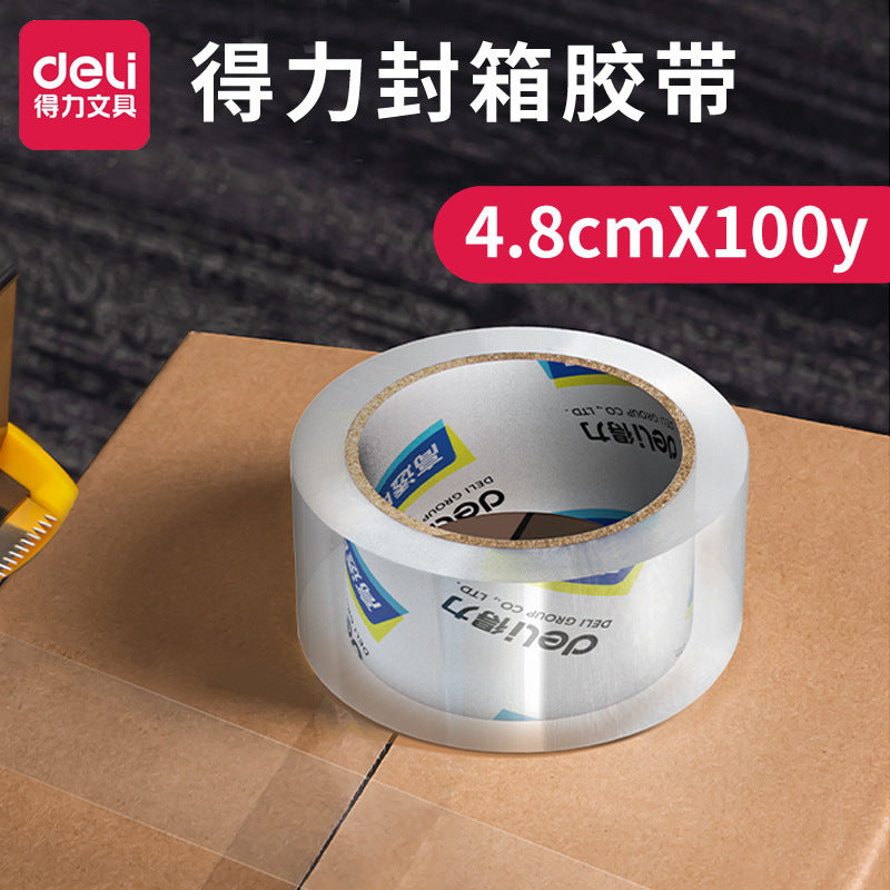 Deli 30248 sealing tape 48mm * 100y scotch tape sealing tape packing wide tape tape wholesale