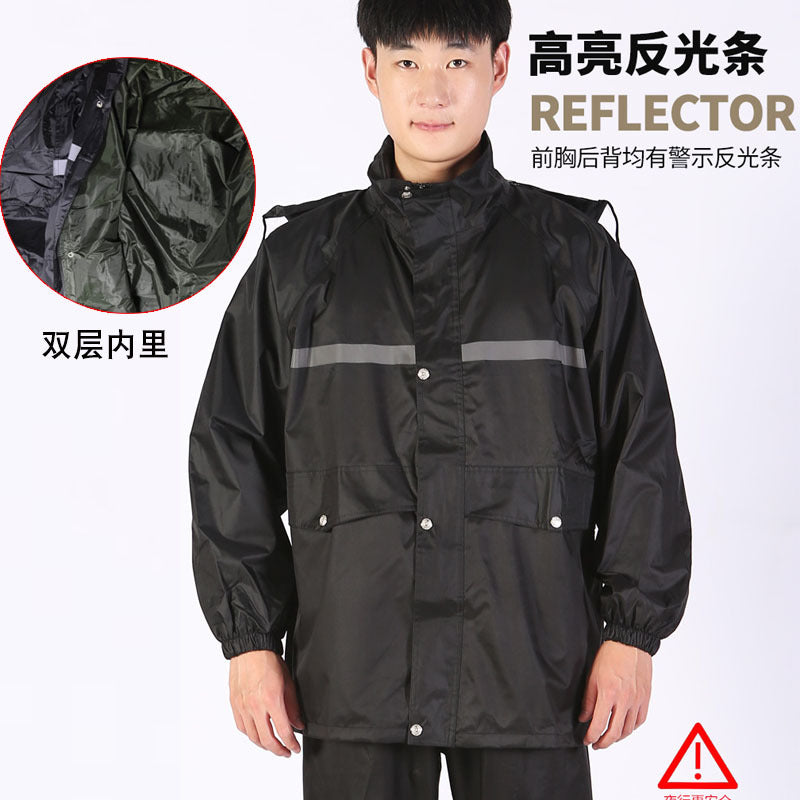 雨衣雨裤套装男士女外卖防暴雨电动车骑行单人分体式雨披长款全身
