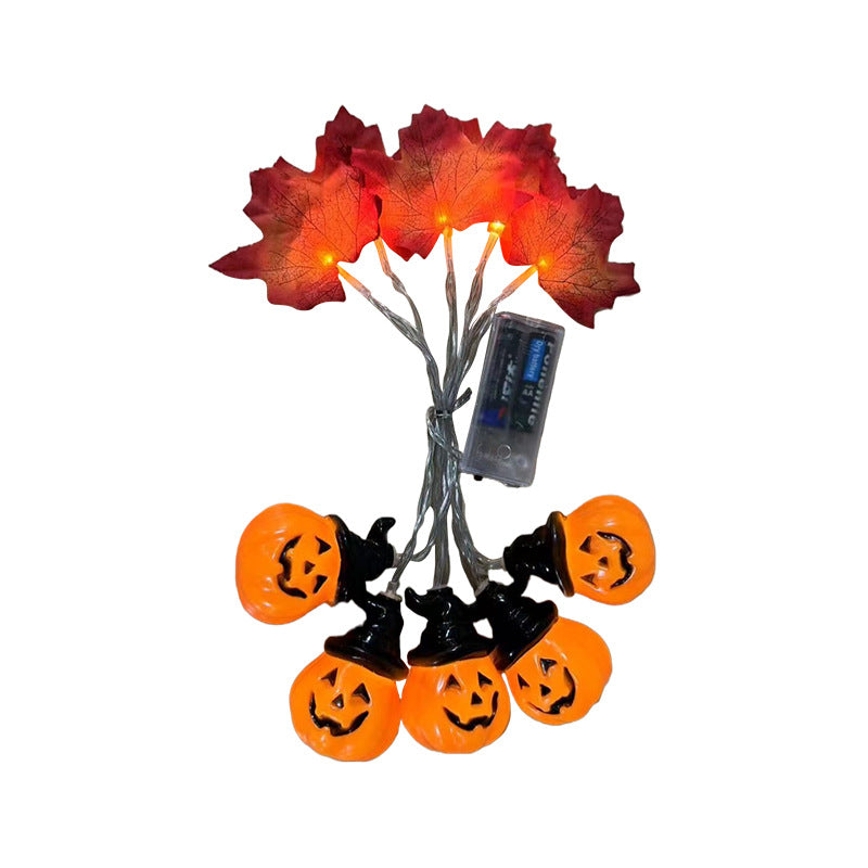 2024 Cross-border New Halloween Light String  Eyeball Skull Pumpkin Light Scene Arrangement Decoration Ambient Light