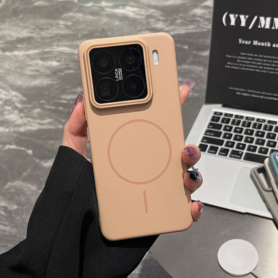 Suitable for xiaomi 17pro thin ring magnetic phone case frosted skin feel redmi k90 anti-fall soft pc protective cover new
