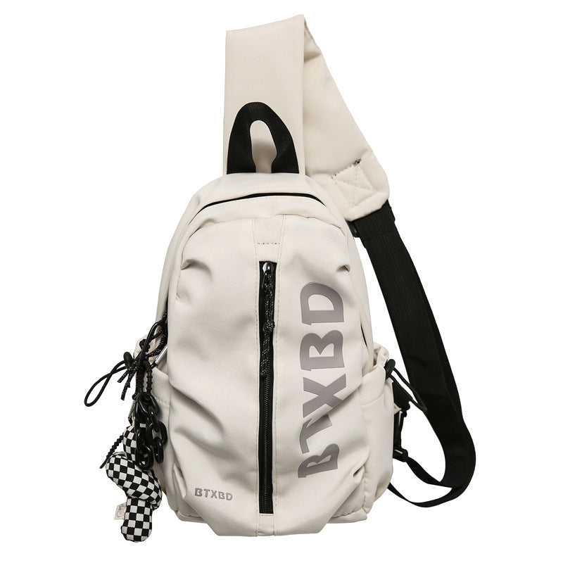 Cross-border  fashion breast bag 2025 new tooling portable shoulder bag trendy casual light couple messenger bag