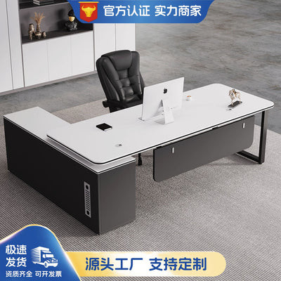 President's office desk, executive desk, minimalist modern office furniture, office general manager desk and chair set, executive desk