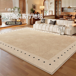 Carpet living room medieval cream no-wash, wipeable, no-maintenance, waterproof and anti-fouling sofa bedroom floor mat, large area