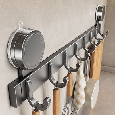 Suction cup kitchen hook, punch-free hanging rod, bathroom wall storage rack, toilet hook, wall-mounted wall artifact