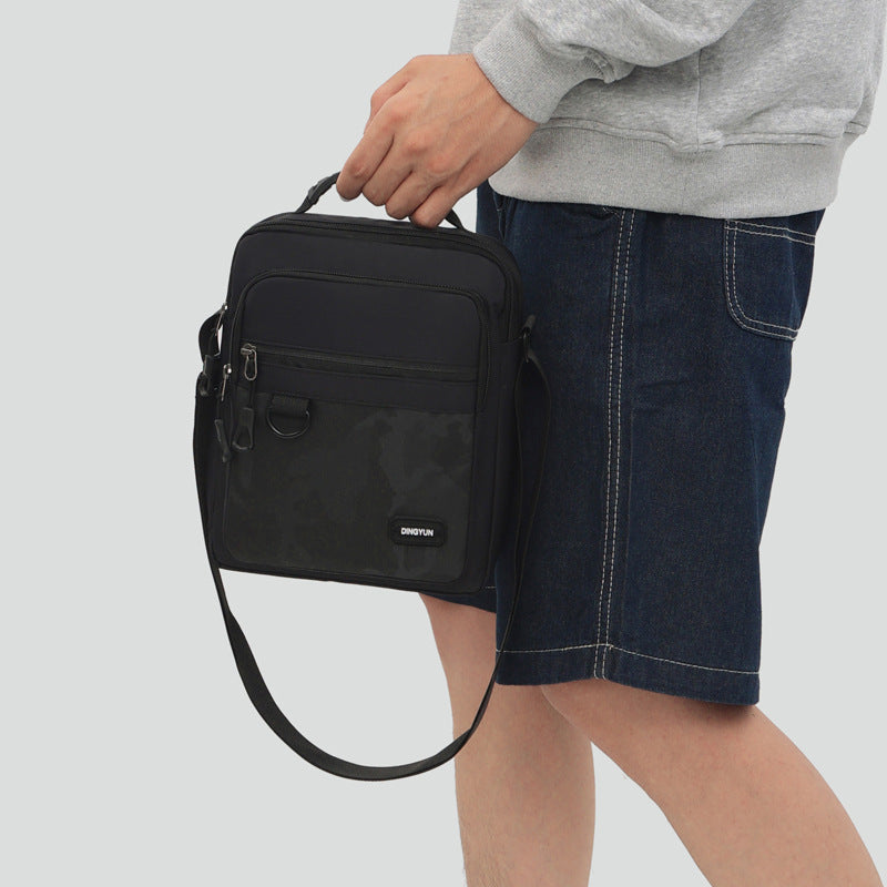New large-capacity men's shoulder bag large-capacity business bag trendy men's casual messenger bag anti-splash