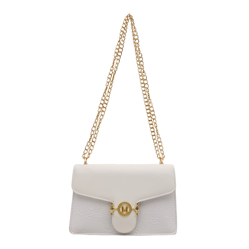 Niche design bag women's bag 2025 spring new fashion foreign style baguette underarm bag texture shoulder messenger bag