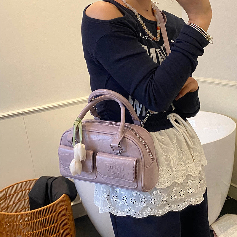 Cross-border retro portable pillow bag women's 2025 new foreign style casual personality fashion niche single shoulder messenger bag tide