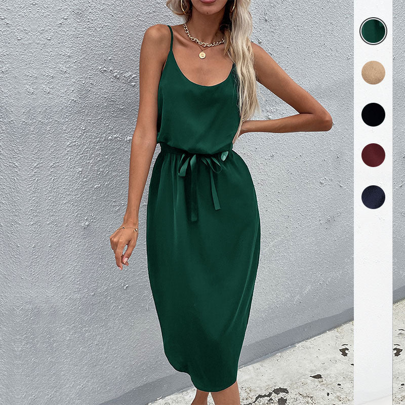 Spring and summer    independent station new fashion women's clothing solid color hip skirt split suspender dress