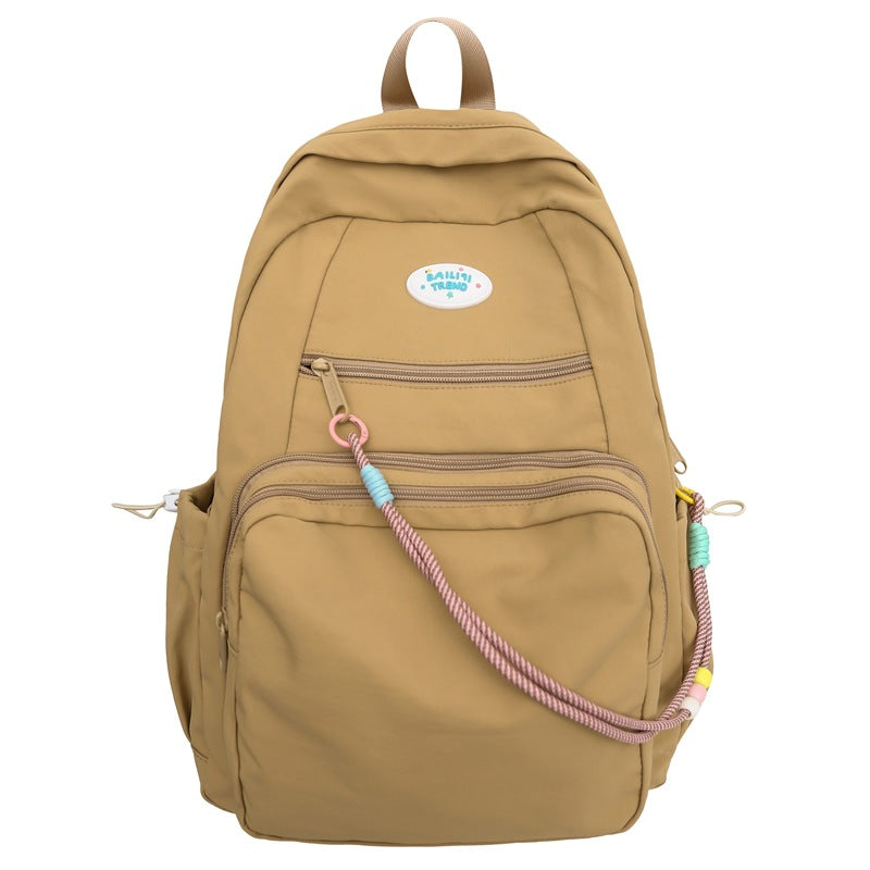 New personalized pain layer dual-purpose schoolbag large-capacity solid color removable pain bag primary school students middle school students backpack