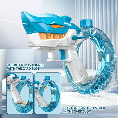 New cross-border shark electric water gun - kids' water toy for summer fun - fully automatic, continuous fire, long-range water gun