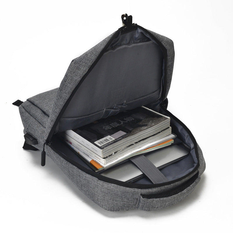 Cross-border charging laptop backpack men's and women's casual printing LOGO business meeting gifts simple backpack