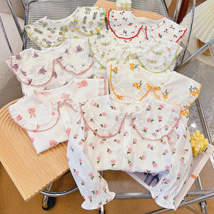 spring/autumn new collection: pure cotton shirt blouse for girls - peter pan collar, babydoll style, fresh & trendy outerwear/undershirt