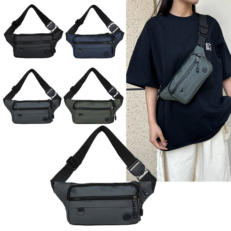 Breast bag men's ins trendy small satchel versatile Japanese trendy brand men's messenger bag casual fanny pack sports shoulder bag