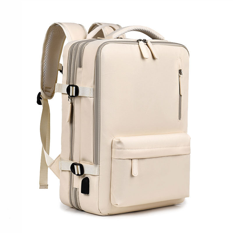 Cross-border large-capacity fashion backpack, high-end travel, women's backpack, trendy men's commuter schoolbag, waterproof computer bag