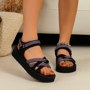 Plus size summer sandals & slippers for women - outdoor fashion, durable, beach-friendly, and half-slips