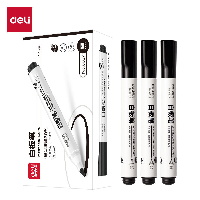 Deli 6817 Erasable whiteboard pen Children's blackboard pen Water pen Erasable marker Easy to erase writing pen