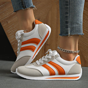 Export german training shoes women's plus size casual sports shoes cross-border new arrival mesh versatile flats shoes white shoes