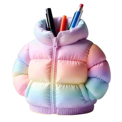 Influencer-approved 3d printed down jacket pen holder - creative desk organizer, home decor, toy, gift - new trendy design d1