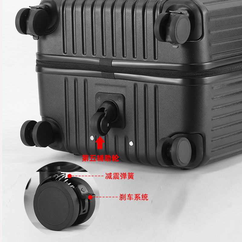 New large-capacity suitcase, high-value women's 28-inch trolley case, 24-inch suitcase bag, five-wheel password case, leather case.