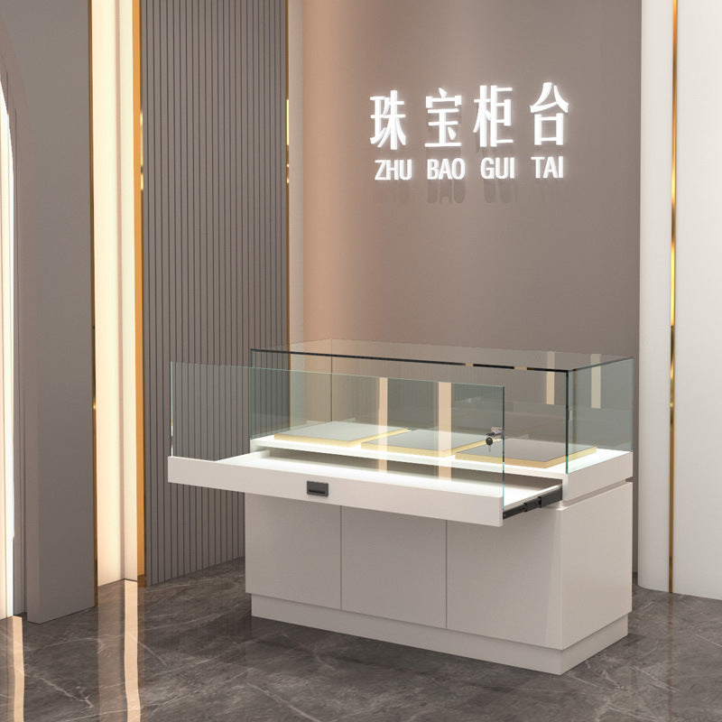 Jewelry Counter Museum Cultural Relics Showcase Sample Exhibition Showcase Shopping Mall Glass Display Cabinet