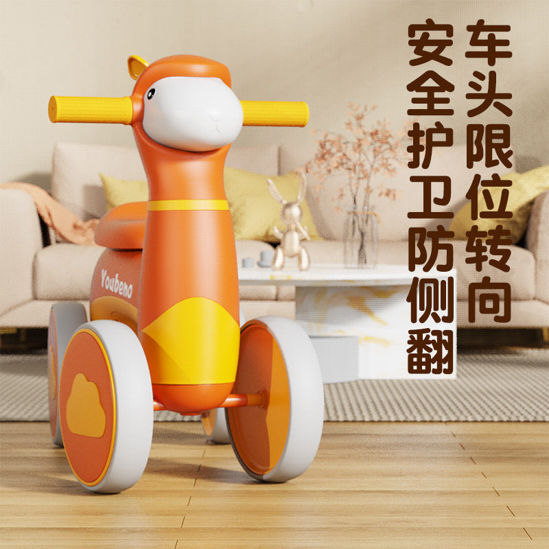New product children's baby scooter balance car music light children's scooter four-wheel balance car manufacturer