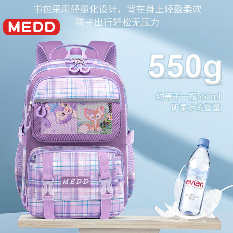 New primary school schoolbag female cute, lightweight, spine protection, large-capacity children's backpack wholesale for grades 1-6
