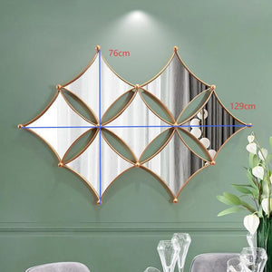European style living room decor mirror - luxury wall-mounted mirror - entryway wall decoration - creative wall hanging for restaurant background