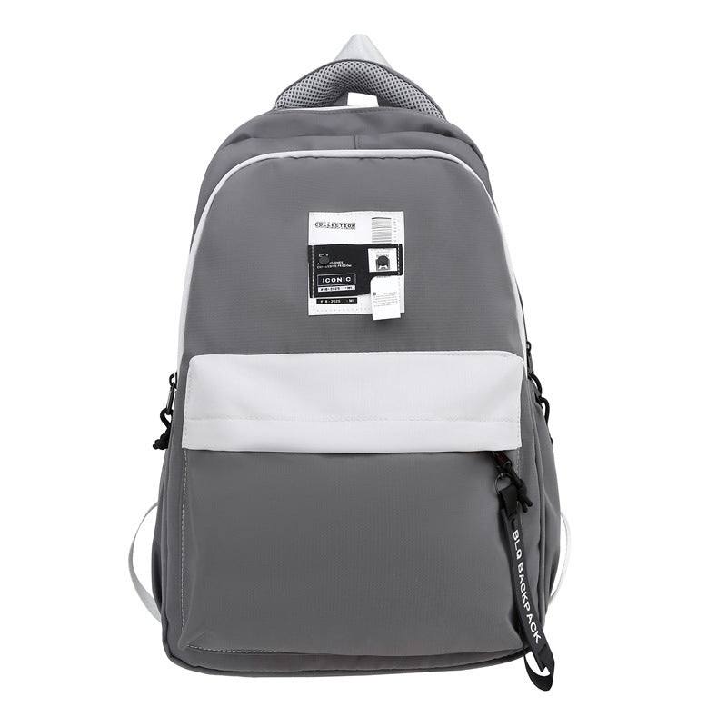 New schoolbag Korean version large-capacity backpack Mori simple high school junior high school students waterproof and wear-resistant flat backpack