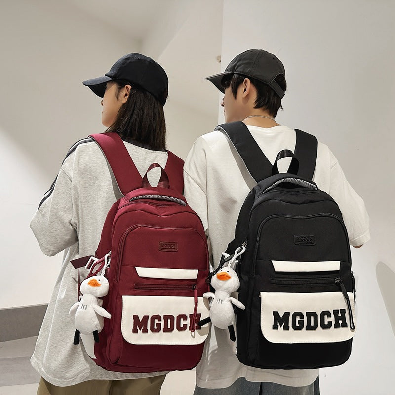 2024 new backpack for students, high school students, large capacity Japanese Huajirong schoolbag, trendy fashion backpack, double shoulder
