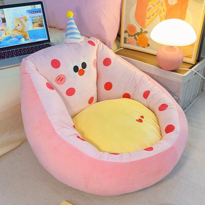 Ins style lazy sofa tatami floor cartoon for home reading cushion futon kids bay window bedroom seat