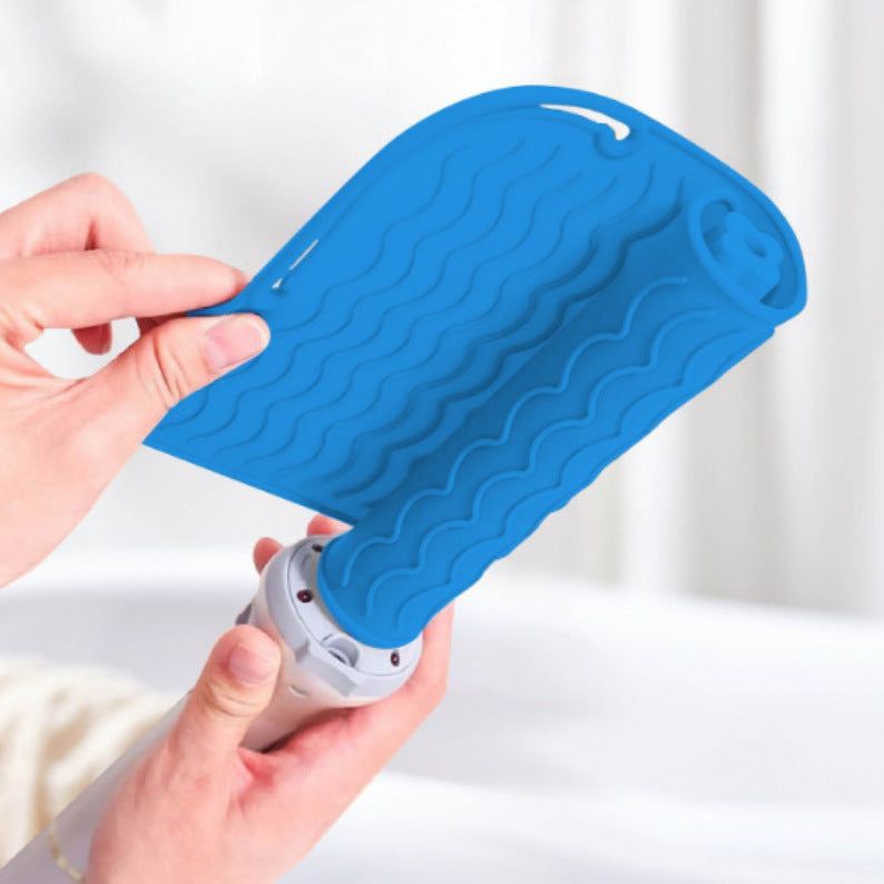 Curling iron, hair straightener, perm rod, silicone thermal insulation pad, electric curling rod, large curling perm, storage, non-slip silicone pad.
