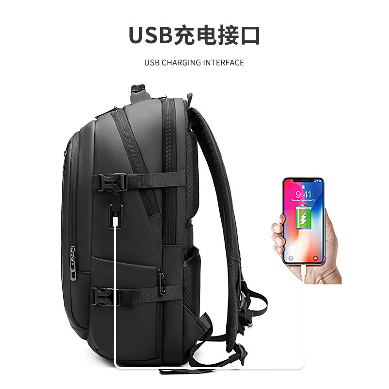 Source Factory Customized Business Backpack Men's Backpack Large Capacity Multifunctional Computer Bag Korean Edition School Bag Wholesale