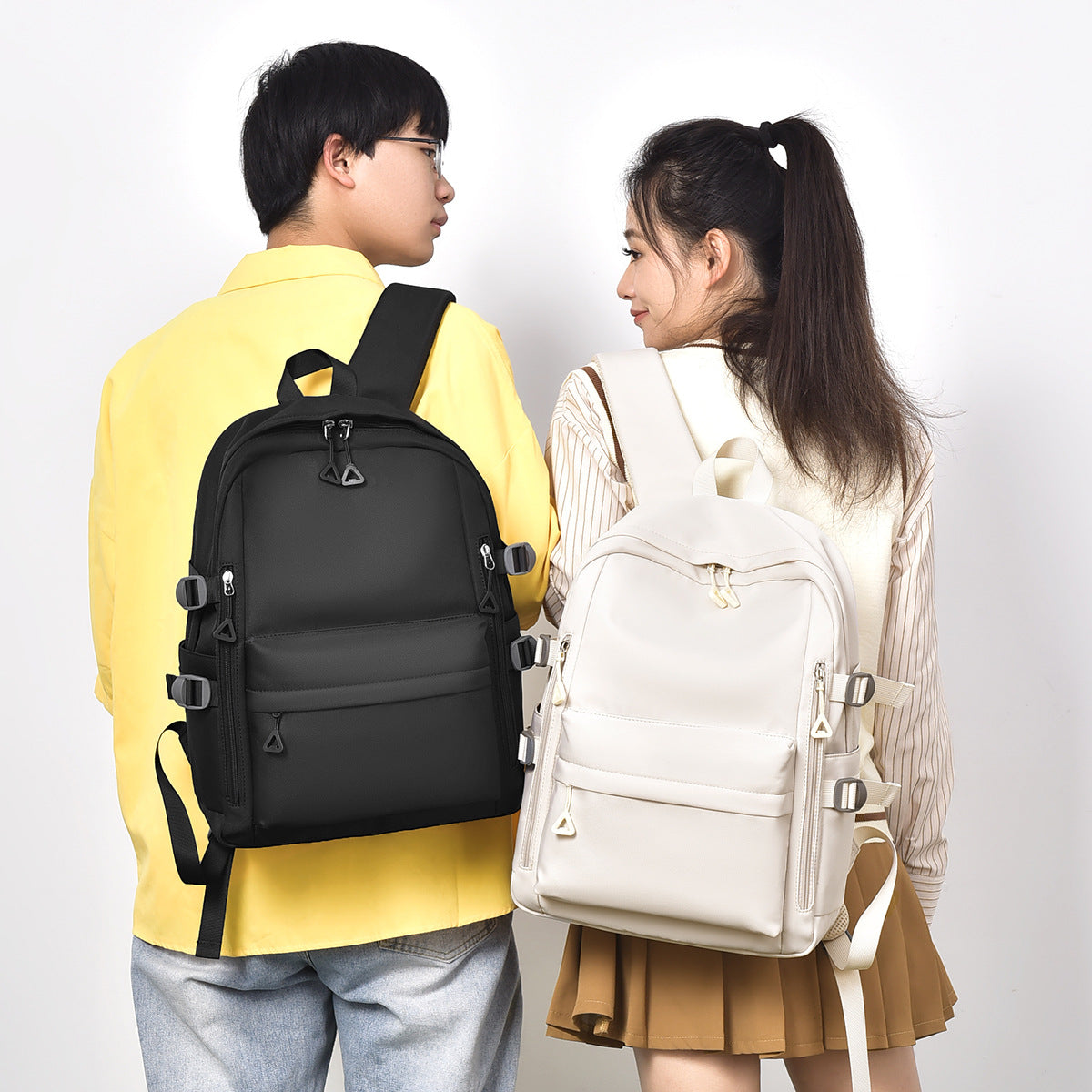 New Simple Men's Business Computer Backpack Leisure Travel Sports Backpack Middle School Student High School Student School Bag