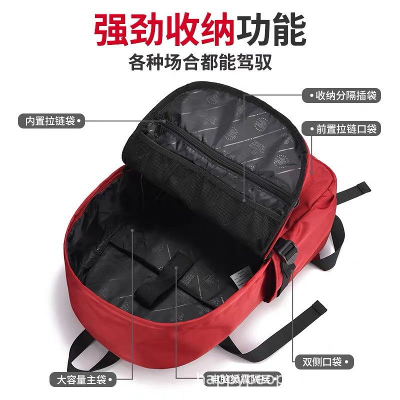 New backpack male trend street Korean version simple female student schoolbag leisure computer bag travel bag LOGO