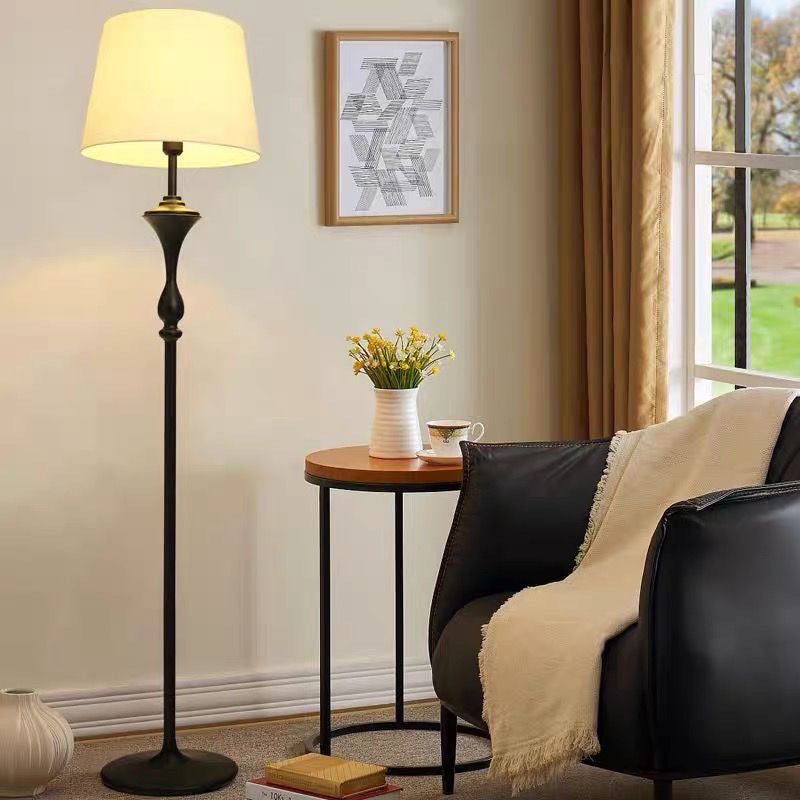 American retro coffee table floor lamp living room sofa bedroom study round table storage medieval eye protection atmosphere fabric lamp