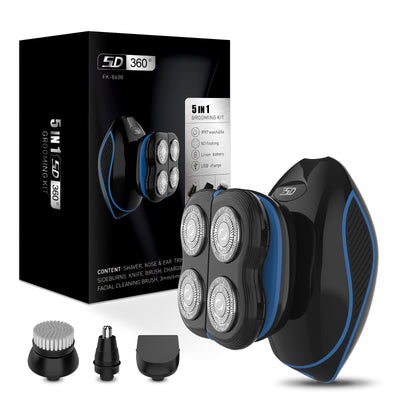 Self-service bald head handy gadget multi-functional hairdressing shaver men's grooming suit washable fast charging bald head machine cross-border