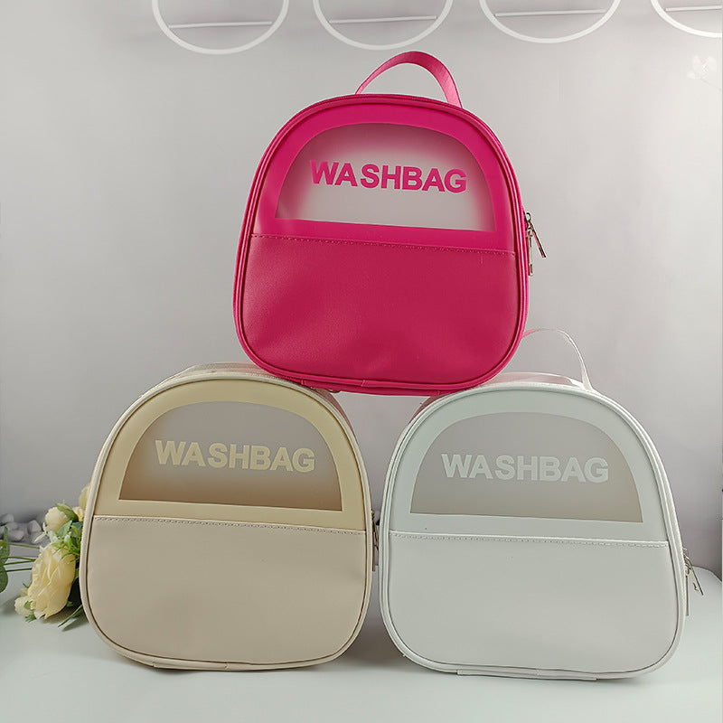 PU waterproof portable toiletries cosmetic bag ins high value large capacity portable cosmetics storage travel toiletries bag