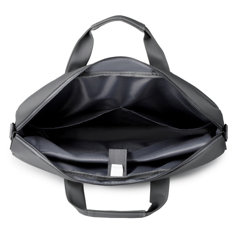 Business laptop bag men's portable shoulder bag trendy leather film notebook briefcase 15.6 inch business bag