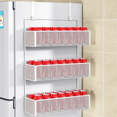 Refrigerator side rack kitchen supplies punch-free plastic wrap storage side wall hanging rack cross-border e-commerce partition