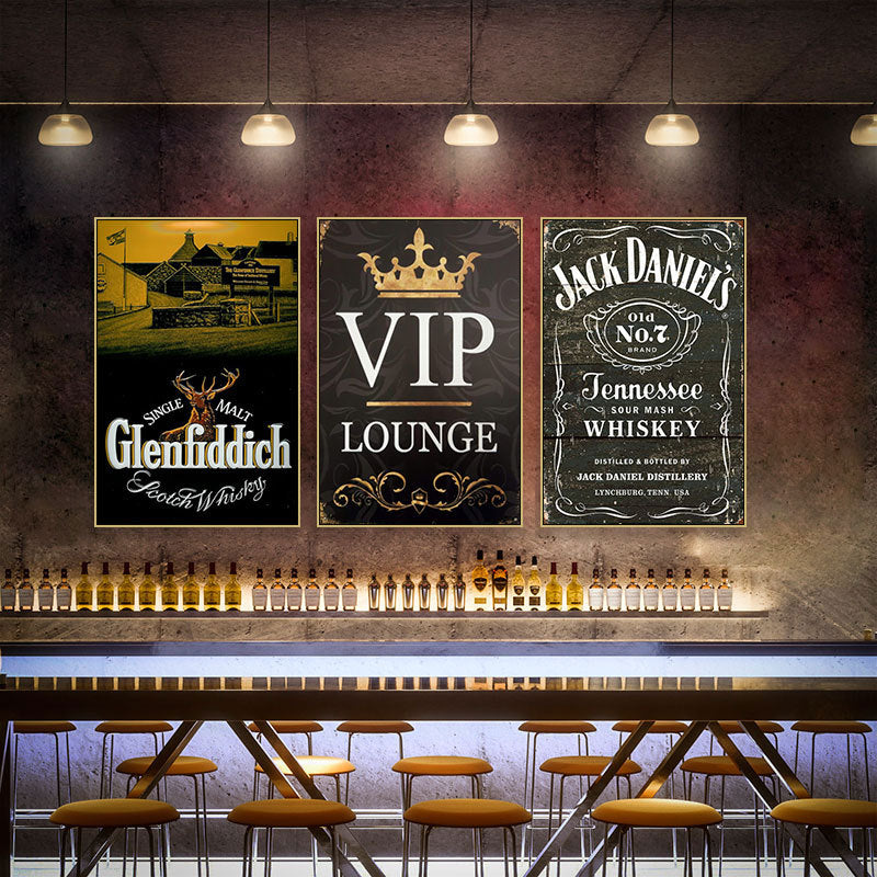 Bar decoration painting music dining bar cocktail KTV nightclub ballroom hanging painting American retro nostalgic mural