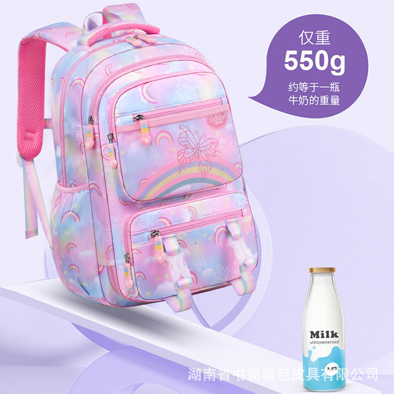 Shaodong School Bag Factory New Primary School School Bag 13th and 6th Grades Lightweight Burden Reduction Girls Backpack Wholesale