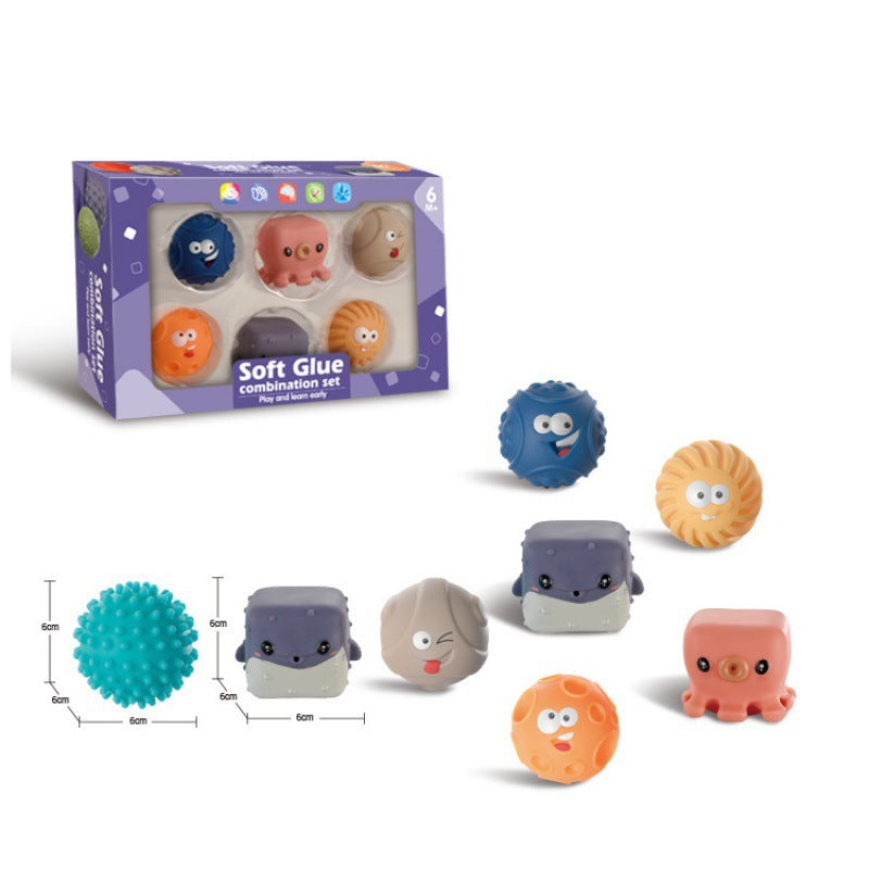 Cross-border infant relief synesthesia ball soft glue can be gnawed, pinched, grasped, tactile perception, educational toys wholesale